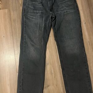 Harley-Davidson Men's Dark Gray Straight Jeans